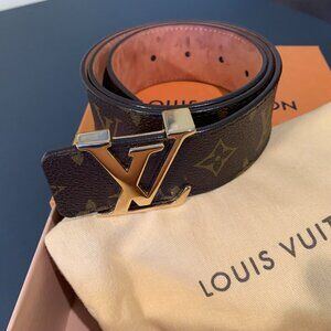 Authentic Louis Vuitton Wide Belt with Box and Bag
